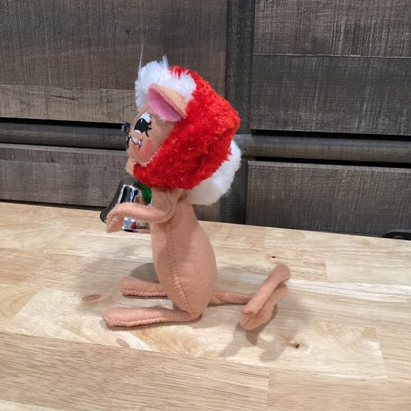 2012 Annalee Santa Mouse With Silver Bell - 6.5” - Picture 2 of 4